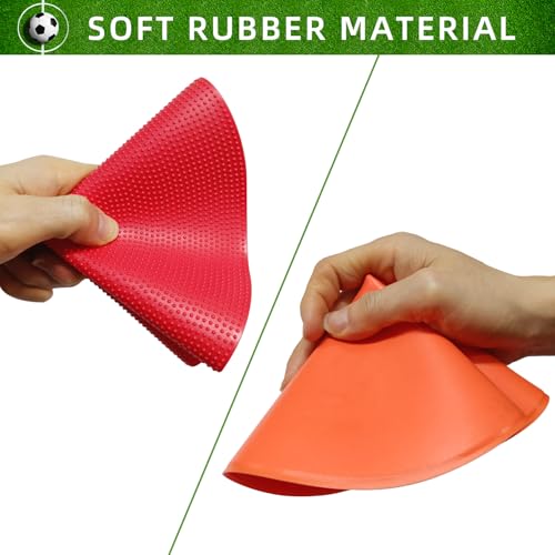 Spot Markers 9/10 Inch Floor dots Non-Slip Rubber Agility Markers Flat Field Cones for Gym/PE Soccer Football, Basketball Training Markers,School Activities, Exercise Drills, Dance Practice