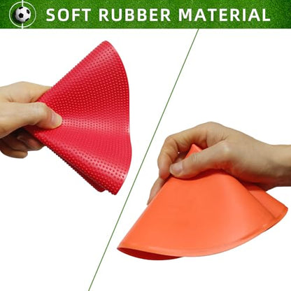 Spot Markers 9/10 Inch Floor dots Non-Slip Rubber Agility Markers Flat Field Cones for Gym/PE Soccer Football, Basketball Training Markers,School Activities, Exercise Drills, Dance Practice