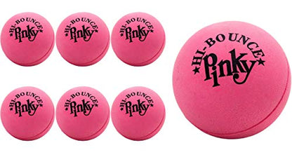 JA-RU Hi Bounce Pinky Ball (6 Balls) Solid Pink Rubber Bouncy Balls 976-6p - size: 6 Pack