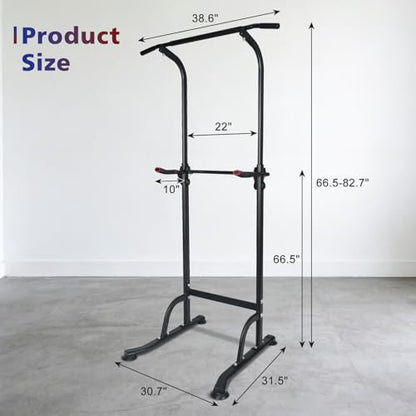Adjustable Height Dip Bar Station, Multi-function Dip Station Pull Up Bar Full Body Strength Training Workout Fitness Equipment for Tricep Dips, Heavy Duty Dip Station for Home Gym - color: Dip Station