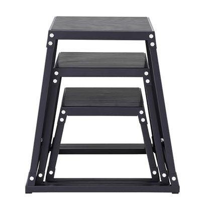 VEVOR Plyometric Jump Box, 18 Inch Plyo Box, Steel Plyometric Platform and Jumping Agility Box, Anti-Slip Fitness Exercise Step Up Box for Home Gym Training, Conditioning Strength Training