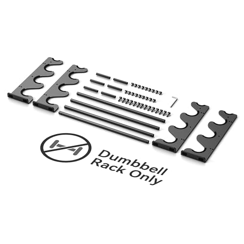Dumbbell Rack Stand for Home Gym: Rack Only Holder for Dumbbells, Free Weights, 400LB Capacity Heavy-Duty Compact Storage Organizer