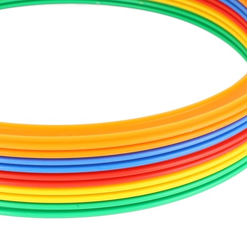 Kids Sports Speed Ring Set,10 Rings 10 Buckles for Agility Training (28cm Diameter) Outdoor Indoor Coordination Game