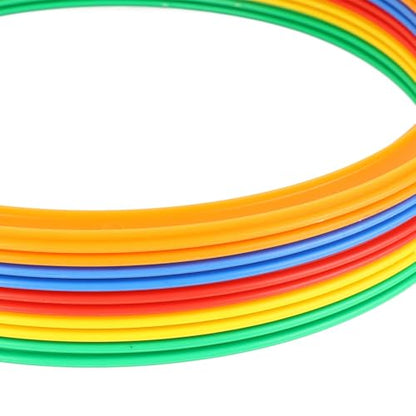 Kids Sports Speed Ring Set,10 Rings 10 Buckles for Agility Training (28cm Diameter) Outdoor Indoor Coordination Game