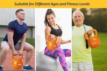 Kettlebell for Strength Training, Durable Weight for Home Gym Workouts, Wide Comfortable Grip Handle for Full Body Fitness