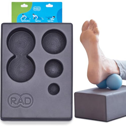 RAD Block – Multi-Use EVA Foam Yoga Block with Storage for Massage Balls for Myofascial Release -Travel-Friendly Pilates & Exercise Prop for Elevation & Support