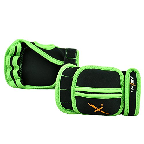 Adjustable Weighted Gloves, 2 lb. Set - Removable Weight (2 x 0.5 lb. Each Glove) for Sculpting MMA Kickboxing Cardio Aerobics Hand Speed Coordination Shoulder Strength