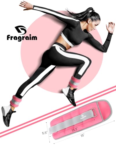 Ankle Weights, 1/2/3/4/6/8/10 LB 1 Pair Wrist Leg Arm Weight for Women, Men - color: Pink, size: 5 lbs x2