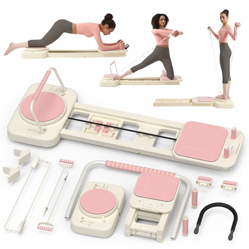 Pilates Reformer Board, Foldable Reformer for Full Body Exercise, Portable Pilates Equipment for Home Gym – Improve Posture & Flexibility