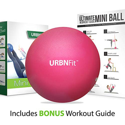 URBNFit Mini Exercise Ball 9” – Small Pilates & Yoga Stability Ball for Core Strength, Balance, Pregnancy & Physical Therapy – Anti-Burst Swiss Ball w/Quick Pump – Home, Office, Gym