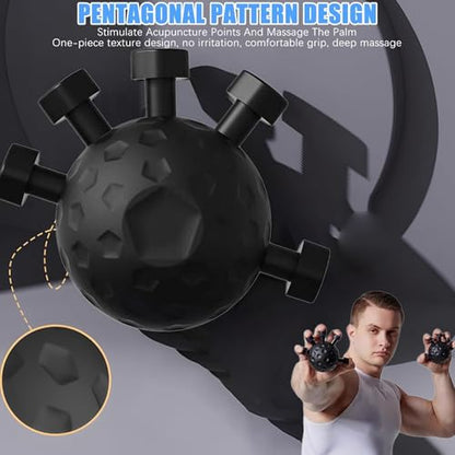 Finger Grip Strengthener,2026 New Hand Forearm Ball Strengthener Wrist Strengthening Guitar Finger Gripper Finger Exerciser Gripper Tool for Gym, Piano and Guitar Training - color: Black