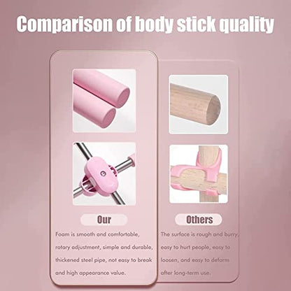 Yoga Sticks Stretching Tool, Posture Correction Bar, Retractable Humpback Correction Stick, Open Shoulders and Open Back Home Fitness Equipment