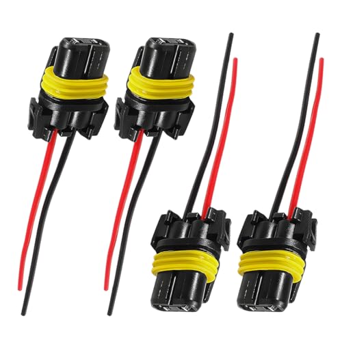 4 PCS 9005 9006 9012 HB3 HB4 Female Adapter Wiring Harness Sockets, Auto Wire Connector for Headlights Fog Lights, Headlamp Harness Connector Replacement, Car Accessories - style: 4 PCS