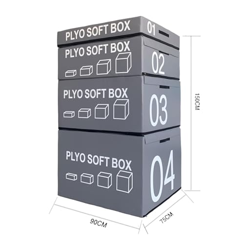 LICOME Jump Box Soft Foam Box Professional Physical Training Combination Box Used for Home Gym and Outdoor Exercise. Suitable for Agility Training and Speed Training - color: F