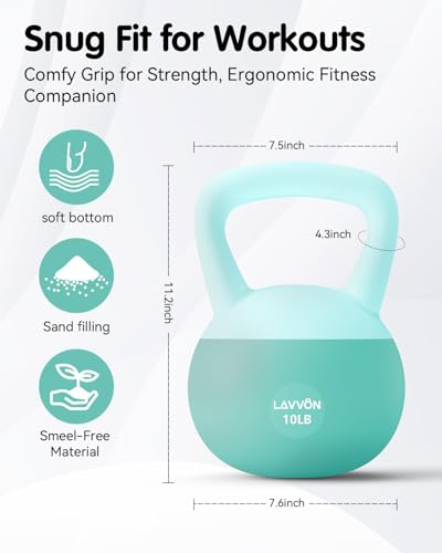 Soft Kettlebell - Cushioned Impact-Resistant Base and Anti-Slip - color: Green