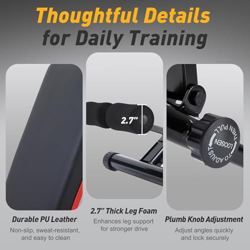 Adjustable Weight Bench 795 lbs, Foldable Incline Bench Press - color: Jet Black