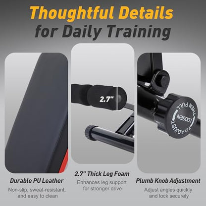 Adjustable Weight Bench 795 lbs, Foldable Incline Bench Press - color: Jet Black