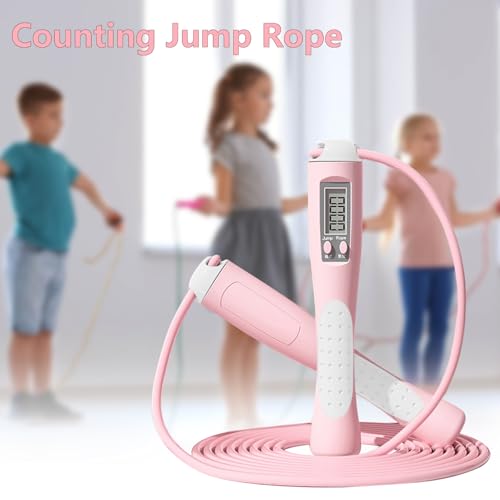 Fitness Skipping Rope - Counting Jump Rope, Speed Exercise Ropes | Adjustable Workout Equipment, Digital Training Jumper, Smart Jump Ropes With Home Gym Scenario