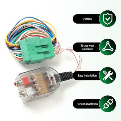 1 PC Add A Subwoofer Amplifier Wire Harness, Radio System Subwoofer Amplifier Adapter, Modified Radio High to Low Amplifier Connector, Compatible with Chevrolet GMC (Multicolored)