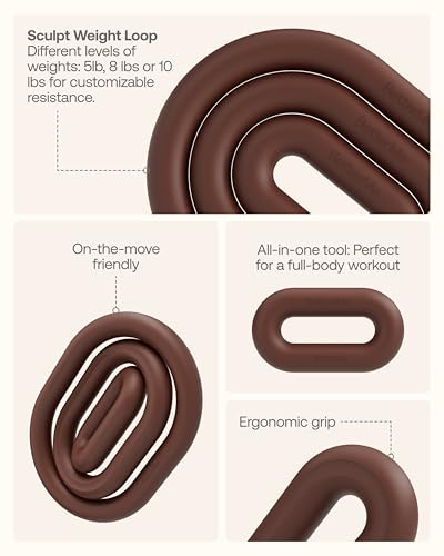BetterMe Sculpt Weight Loop – Ergonomic Hand Weights for Pilates, Barre & Home Workouts – Weighted Ring for Strength Training & Toning