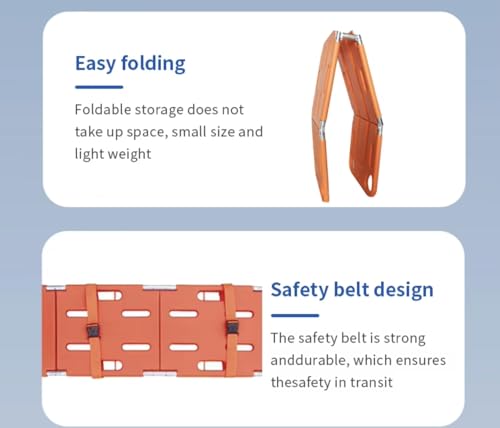Foldable Spine Board Stretcher - 4-Fold Design | Emergency Rescue & Trauma Immobilization for Hospitals & Ambulance Spine Board Stretcher
