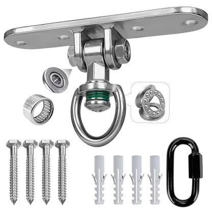 Swing Hanger Ceiling Mount Heavy Duty Anti-Rust with 180° & 360° Bearings Punching Bag Hanger 800lb Capacity for Indoor Outdoor Swing Chairs, Hammocks, Playgrounds, Yoga - size: Size 6