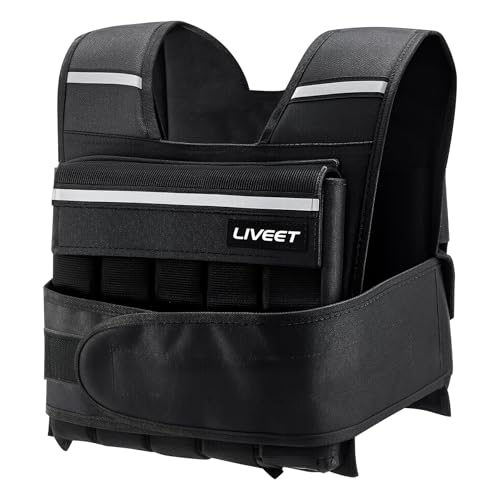 Adjustable Weighted Vest for Men Women, 20lb Weight Vest with 20 Removable Weights