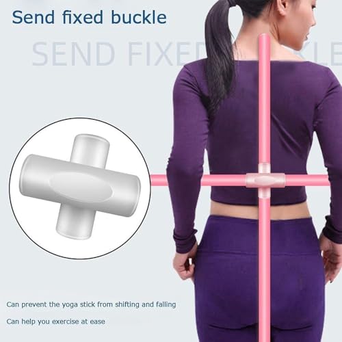 Yoga Sticks,posture Correction Equipment Sports Back Open Shoulder Body Shaping Stretching Tool Wooden Sticks for Young People and Adults (Medium)