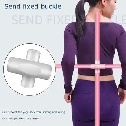 Yoga Sticks,posture Correction Equipment Sports Back Open Shoulder Body Shaping Stretching Tool Wooden Sticks for Young People and Adults (Medium)