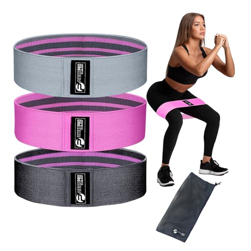 Fittest Pro by Limm Resistance Bands for Legs and Butt, Fabric Exercise Loop Bands Yoga, Pilates, Rehab, Fitness and Home Workout, Strength Bands for Booty