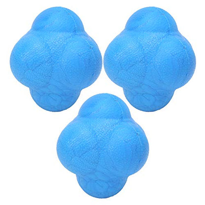 HERCHR Sports Reaction Balls, Reflex Ball 6PCS Hex Bounce Reaction Ball TPR Coordination Reflex Exercise Sports Fitness Training Ball for Hand Eye Coordination, Agility, Reflex Training