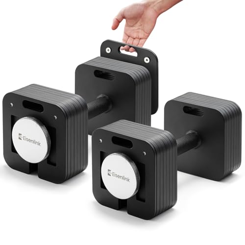 Eisenlink Adjustable Dumbbell Set, 10-50/80lb, 5lb Increments, Quick-Lock - size: 80LB