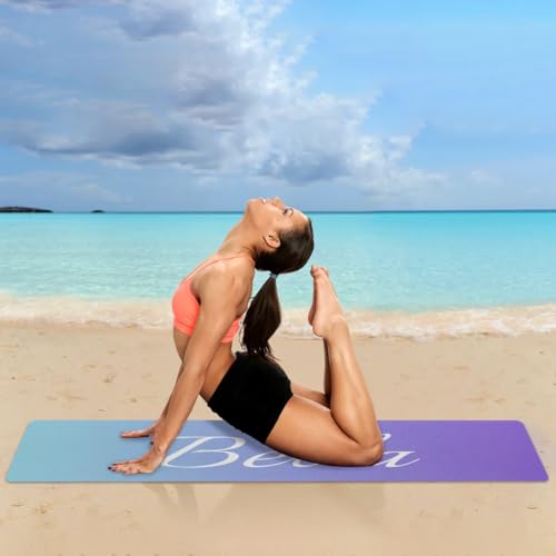 Custom Name Yoga Mat,Personalized Travel Yoga Exercise Mat,Non Slip,Perfect for Kids & Adults,Gradient Color D Series - color: Style 12