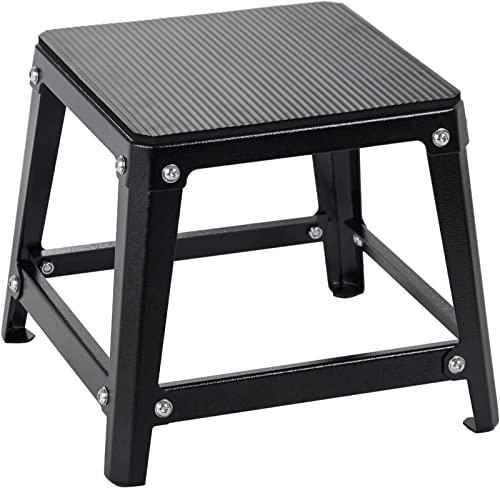 Plyometric Platform Boxes Fitness Steel Plyo Box Exercise Jump Box Step Up Plyometrics Box Jumping Agility Box For Exercise Fit Training Conditioning - color: 12'' Black