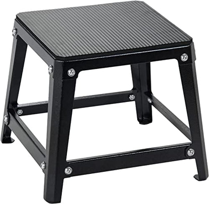 Plyometric Platform Box, Plyometric Box Jump Set For Home Gym Training, Conditioning, Strength Training - color: 12'' Black