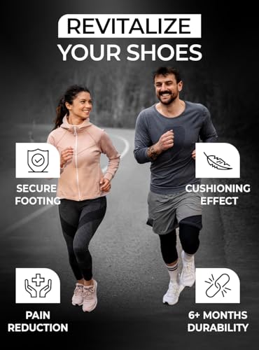 CRUVHEAL Work Orthotic Plantar Fasciitis Boot Insoles Men Women, M