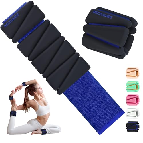 Ankle Weights for Women Wrist Weights Set of 2 (1 lb/2 lb Each) Adjustable Arm Leg Weight for Womens Men Suitable for Walking Swimming Running Pilates Yoga Gym