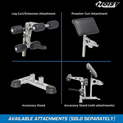 Olympic Weight Bench – 7-Position Adjustable Foldable Strength Training Bench for Flat, Incline & Decline Workouts | Compact Home Gym Bench (Accessories Not Included)
