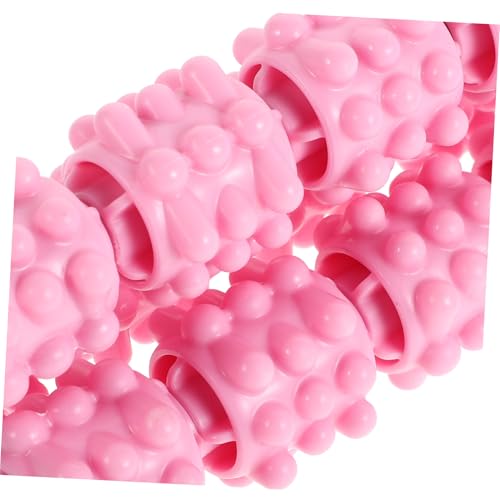 Muscle Massager Stick Leg Rollers Back Neck Shoulder Relief Compact for Travel Yoga - color: Pink