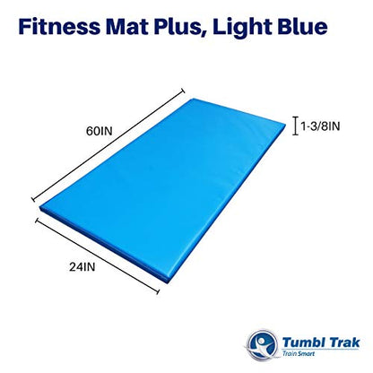 Tumbl Trak Build-A-Mat for Gymnastics, Cheer, Dance, and Fitness - color: Light Blue, size: 2Ft x 5Ft x 1-3/8In