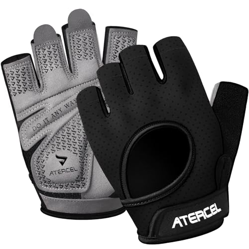 ATERCEL Weight Lifting Gloves Full Palm Protection, Workout Gloves for Gym, Cycling, Exercise, Climbing, Breathable, Super Lightweight for Mens and Women