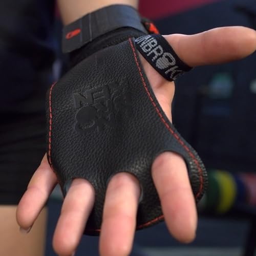 Unbroken Professional Crossfit Hand Grips with real Wrist Wraps Weightlifting Heavy Duty Gloves, Protect Your Hands and Get The Most from Your Lifts, Presses, Gymnastics Rings, Pull-ups (Black)
