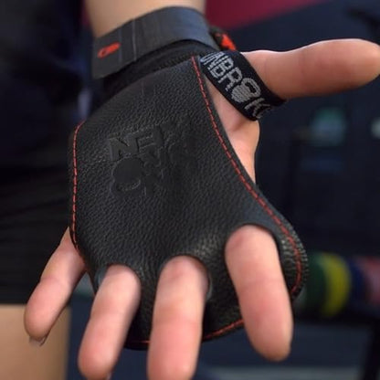 Unbroken Professional Crossfit Hand Grips with real Wrist Wraps Weightlifting Heavy Duty Gloves, Protect Your Hands and Get The Most from Your Lifts, Presses, Gymnastics Rings, Pull-ups (Black)