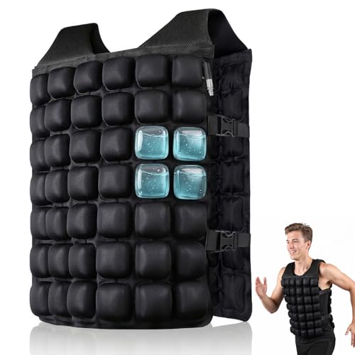 Water-Filled Weighted Vest for Women & Men, 0-23lb Adjustable Weight Vest for Walking, Running, Fitness & Strength Training, Odor-Free & Washable Workout Vest with Even Weight Distribution for Summer - size: L (Adjustable 1-23 lbs)