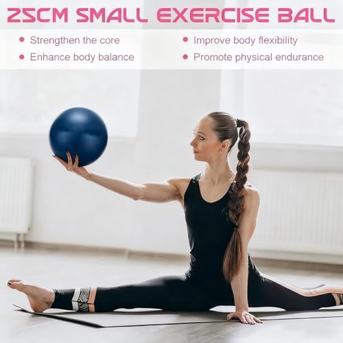 Exercise Ball,Small Yoga Ball for Pilates and Mini Workout Ball,for Gym, Home,Studio Fitness Equipment (9 Inch)