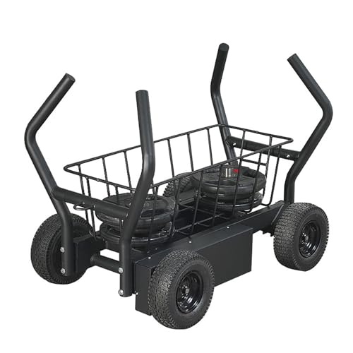Wheeled Fitness Sled for Track Training Adjustable 8-Resistance Tank Sled Gym Weighted Sled Resistance Band
