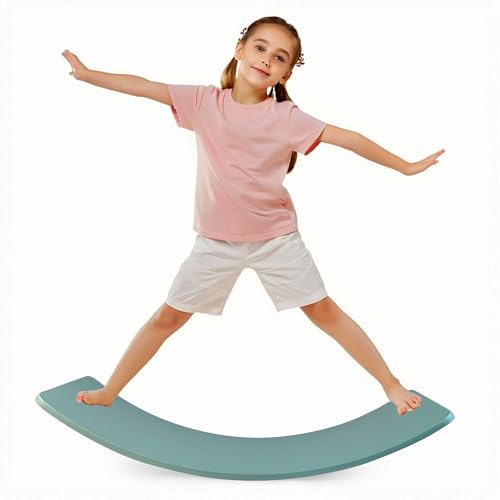 Ultimate Balance Board Kids - Natural Wood Wobble Board for Kids, Montessori Waldorf Toy, Ideal Gift for Ages 3-8; Perfect for Balance Boards for Adults, Physical Therapy & Indo Board Exercises