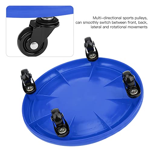 4 Wheel Abdominal Exerciser, Abdominal Muscle Plate with Smooth PVC Wheels, Multi Directional Slide Disc for Core Workout, Includes Pad and Wheels for Home Fitness
