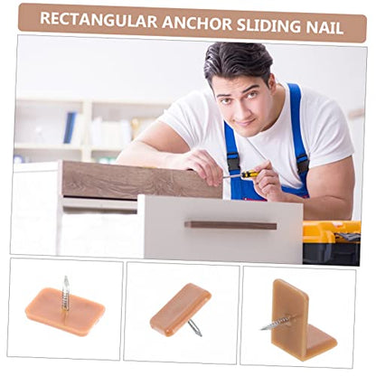 Hemoton Furniture Sliders Plastic Core Sliders for Drawer Guides Stops Easy Repair for Broken Drawer Glides