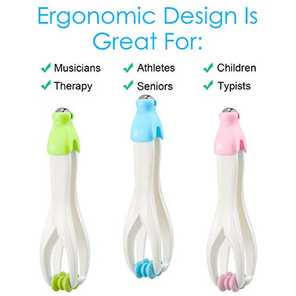 Nuanchu 3 Pieces Finger Wrist and Hand Massager Hand Massage Roller Tools Handheld Blood Circulation Tools for Man and Woman